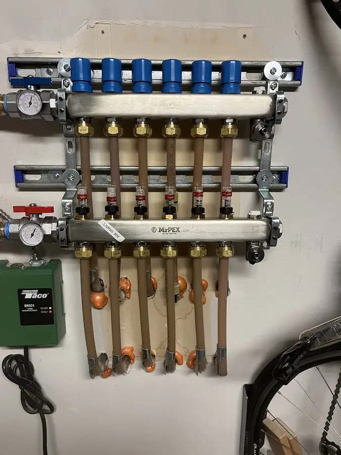 Plumber performing Gas Line Installation at a residential property in Old Bridge